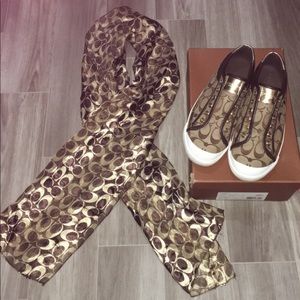 Coach shoes and scarf